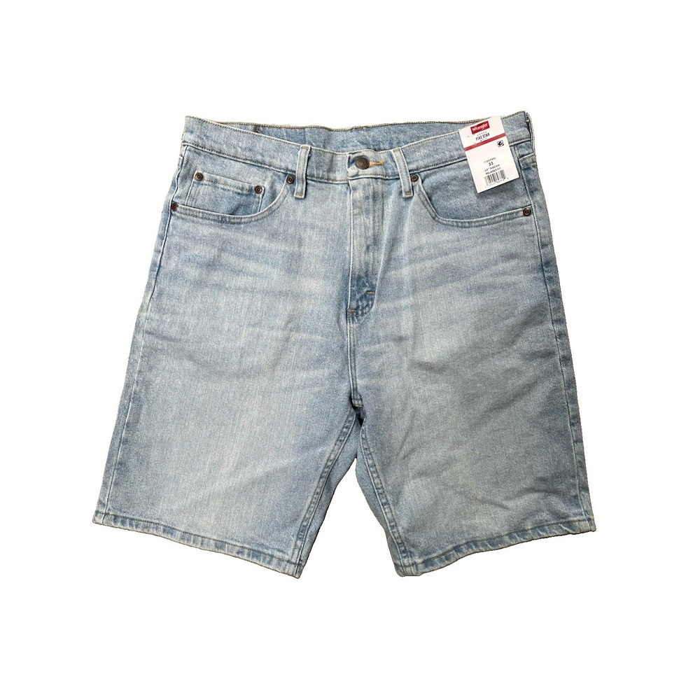 Wrangler Men's 33 Relaxed Fit Denim Shorts Light Wash 10" Inseam NWT